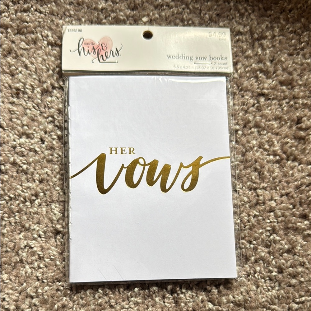 His and hers wedding vows books